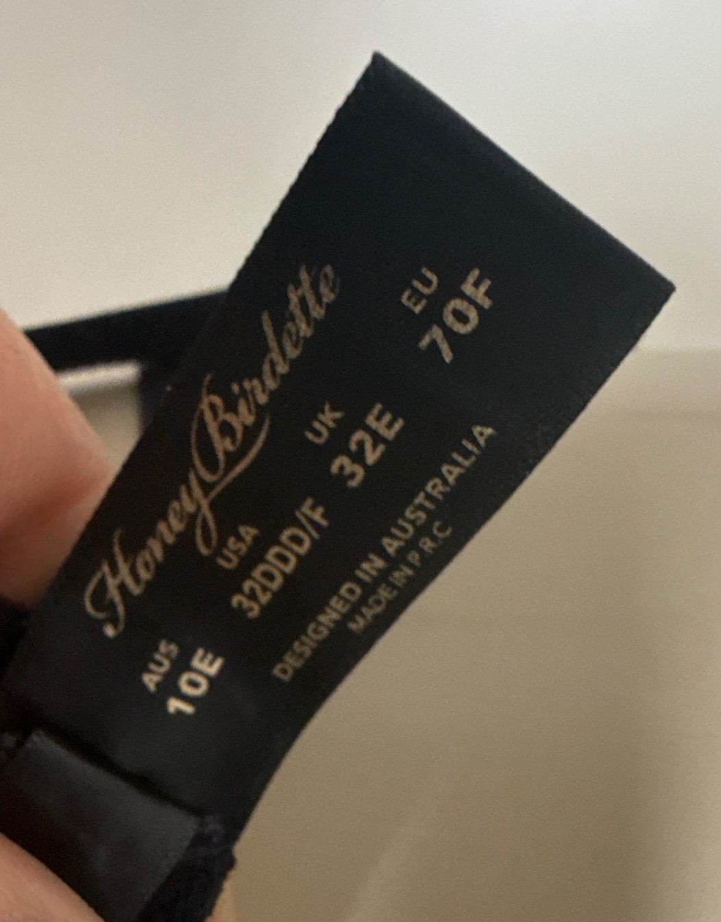 Honey Birdette “Skylah” Unworn Black & Gold Lingerie Set