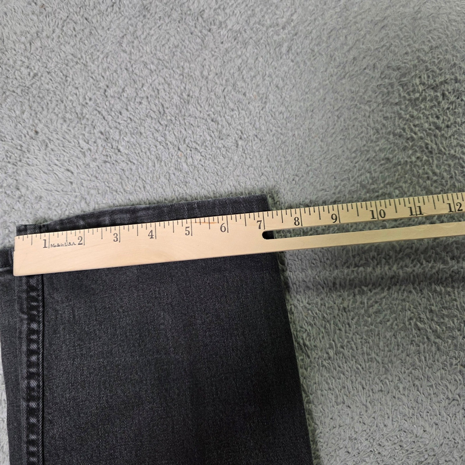 Levis Mens 33×34 514 Straight Fit Jeans Black Faded Denim Waterless 0075-1174