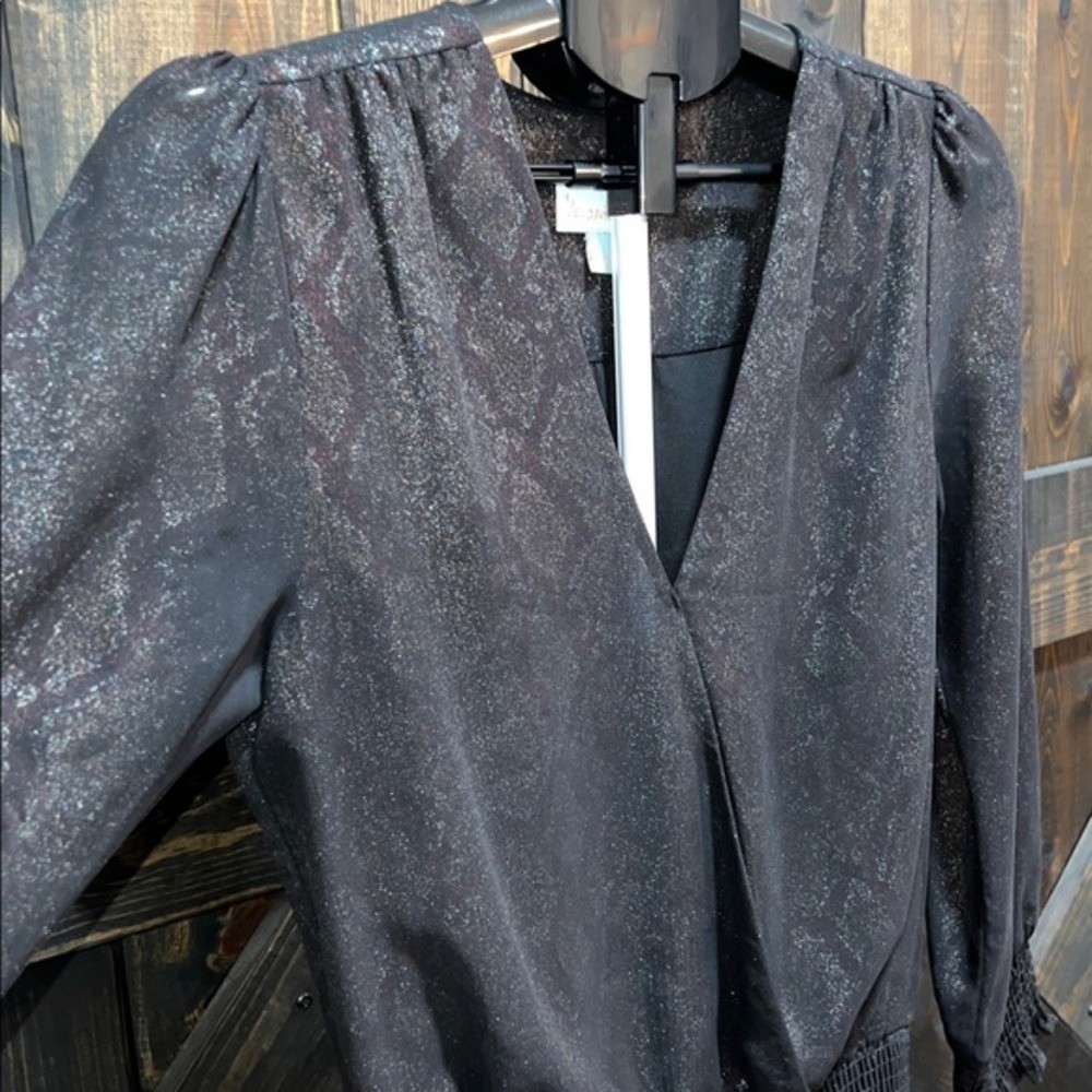Veronica M Drop Waist Shimmer Dress XS Black Snake Fairy Grunge Whimsigoth Boho