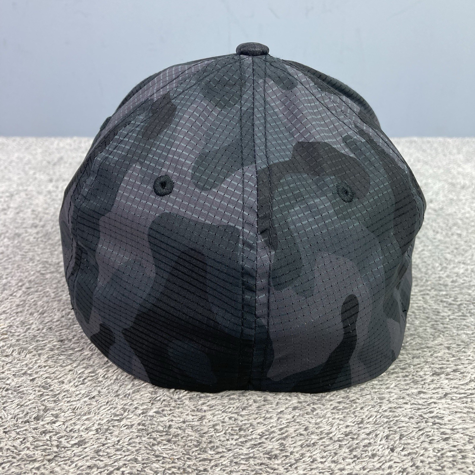 Fox Racing Hat OG Logo Tech FlexFit Camo Adult Men’s Black Gray S/M NEW