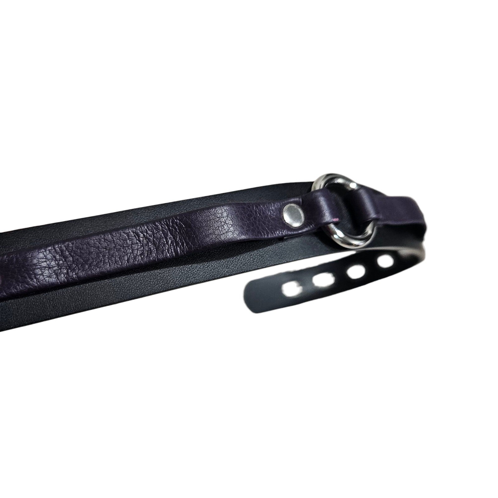 Funk Plus Choker Collar Buckle O-Ring Studded Black Purple Men’s