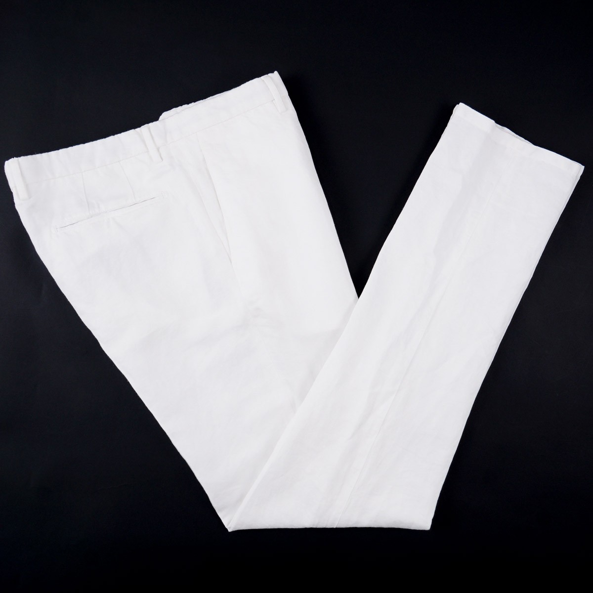 Boglioli White Extrafine Lightweight Cotton-Linen Dress Pants 37 (Eu 54) NWT