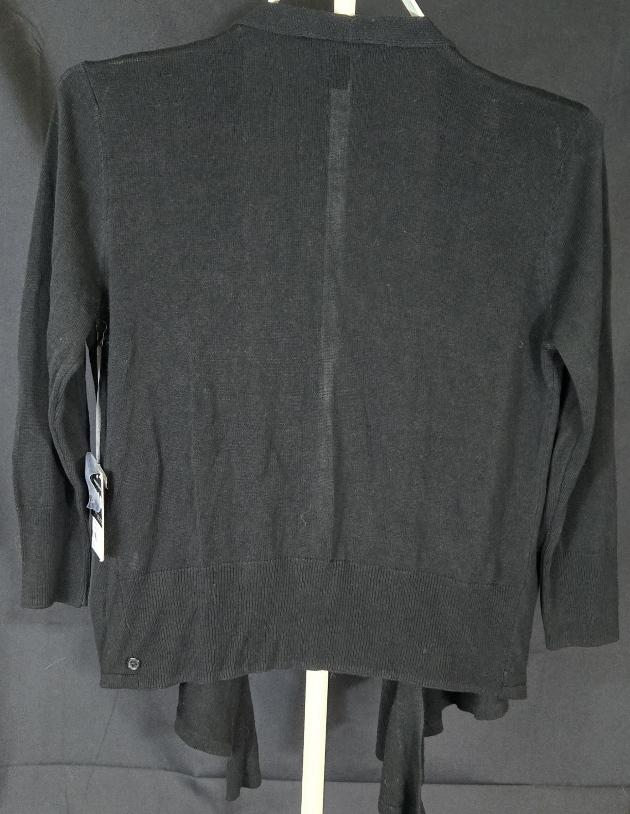 Simply Vera Vera Wang Women’s Black Open Front 3/4 Sleeve Knit Cardigan M #255