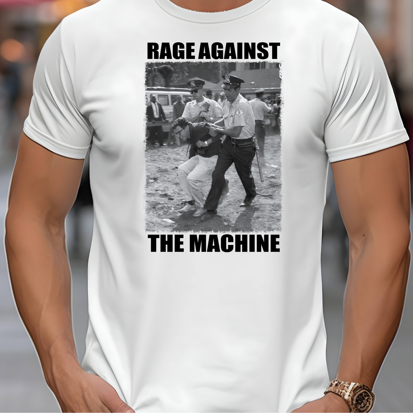 BERNIE SANDERS RAGE AGAINST THE MACHINE ADULT NOVELTY TSHIRT
