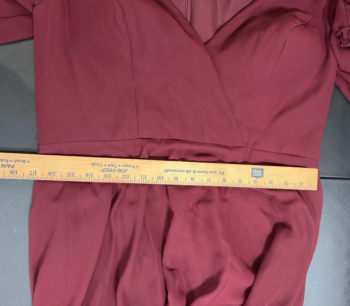 JJ’S House A Line V-Neck Full Length Chiffon Burgandy Mother Of The Bride