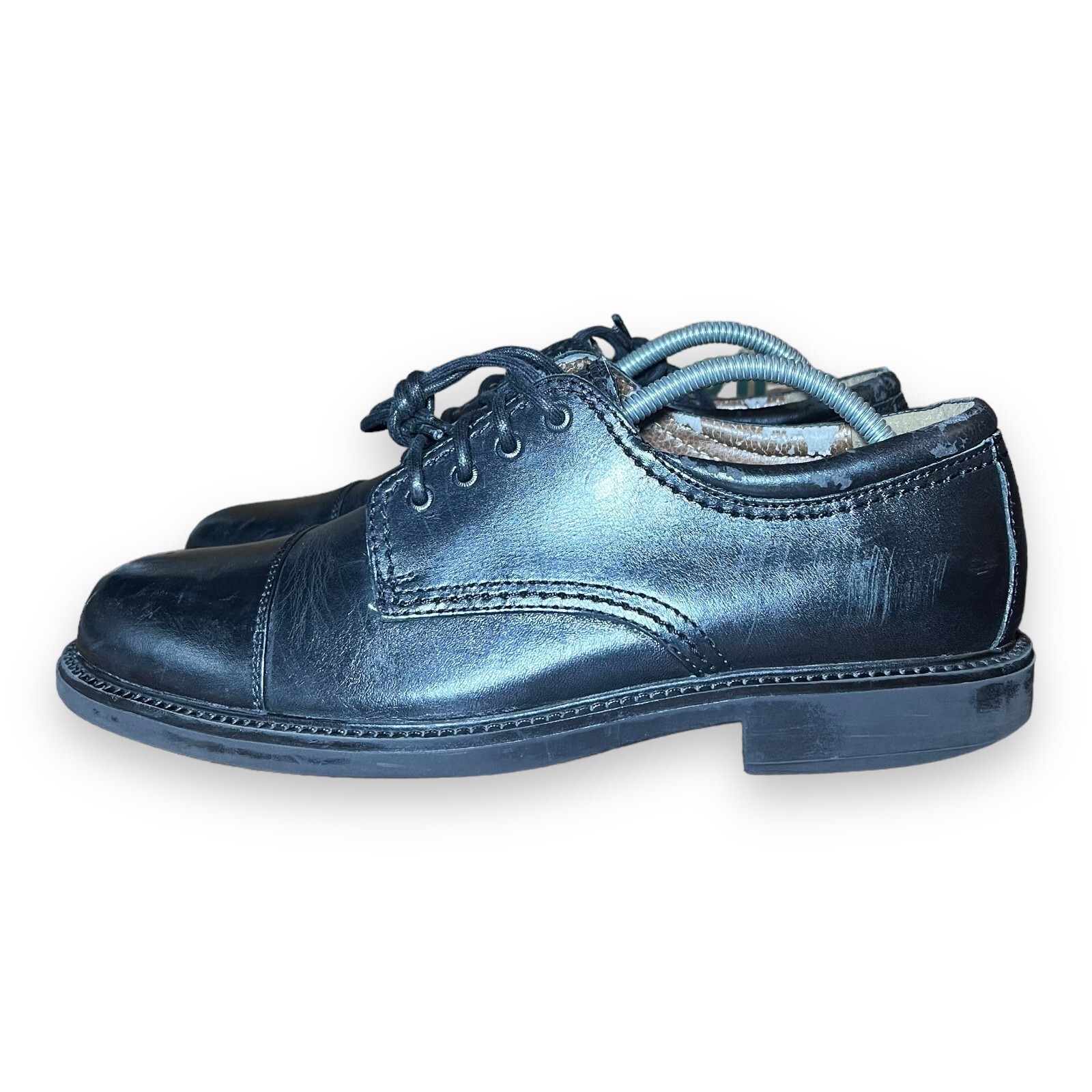 Dockers Gordon Mens Oxford Shoe Black Size 6.5 M Leather Upper Man Made Material