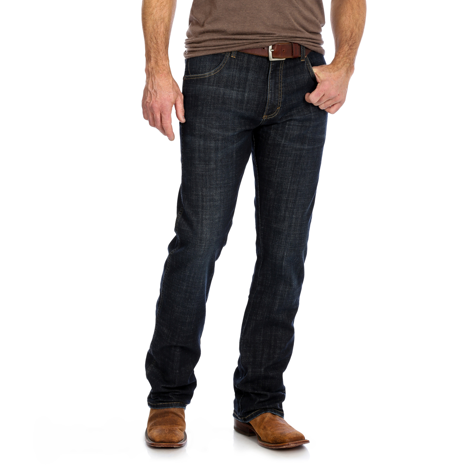 Wrangler Men’s Retro Dark Blue Slim Fit Bootcut Jeans 77MWZDX