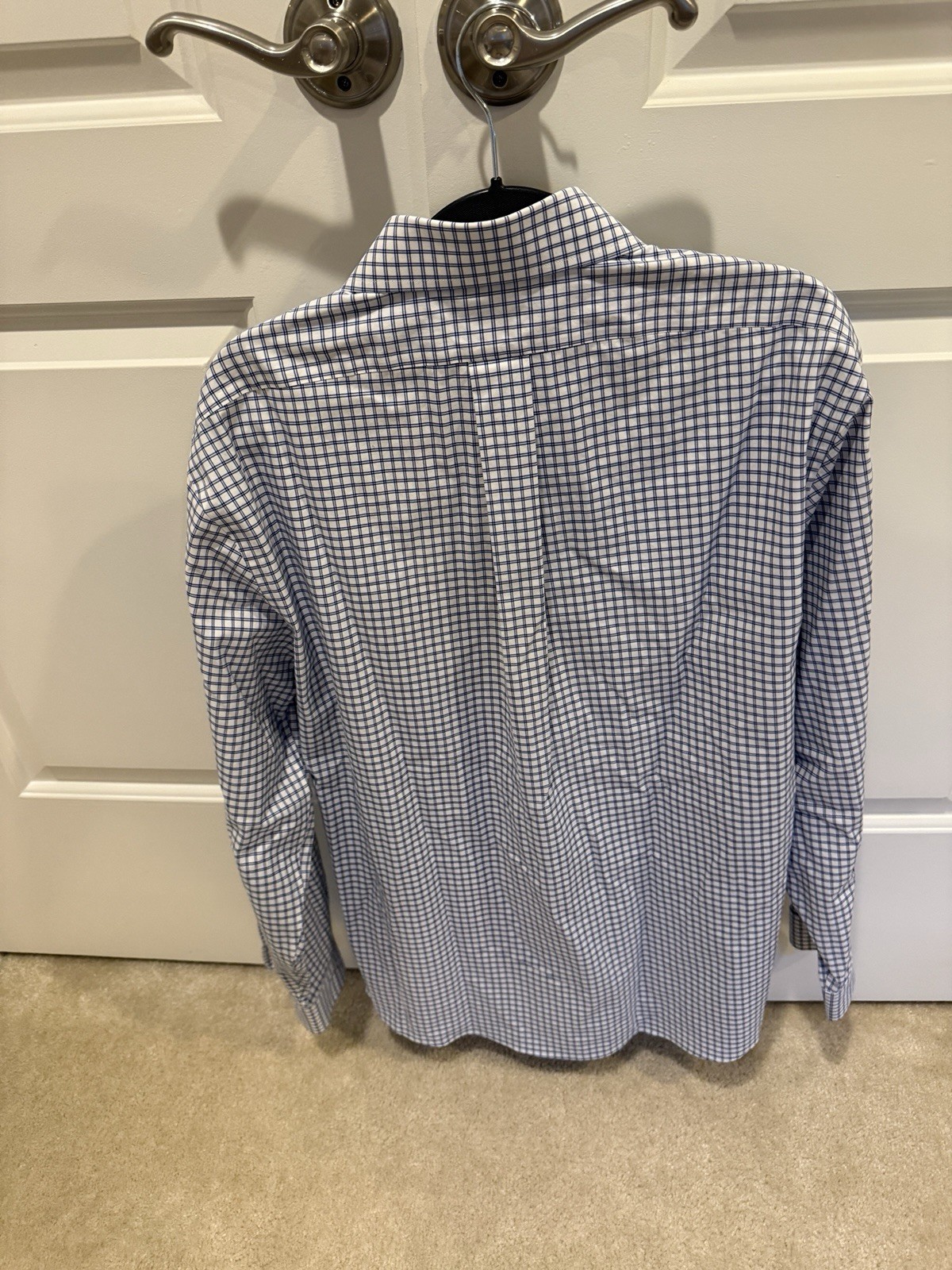 Brooks Brothers Non-Iron Stretch Blue/White Check Dress Shirt Men’s 16-34