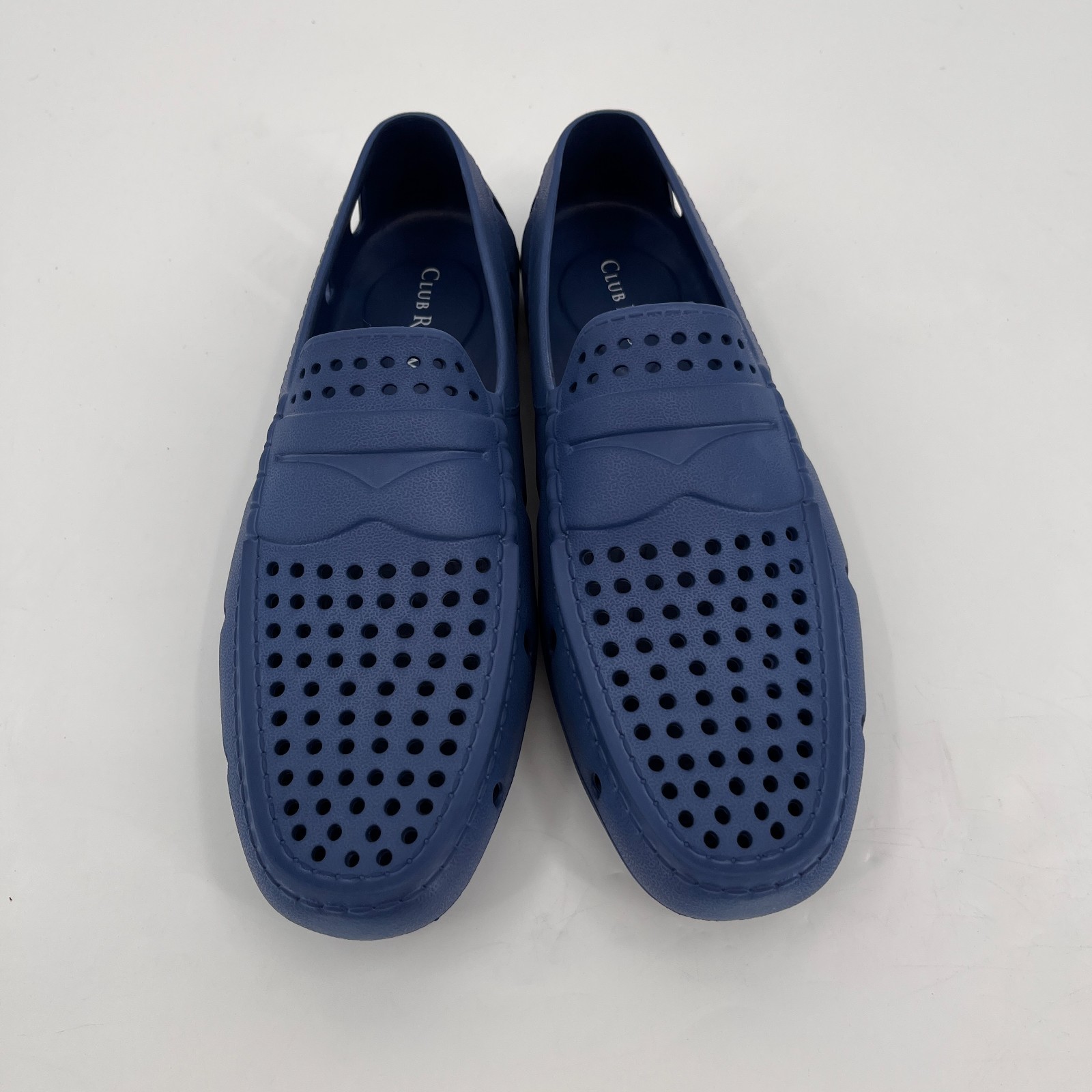Club Room Men’s Atlas Perforated Driver Size 10 in Navy Summer Vacation Travel