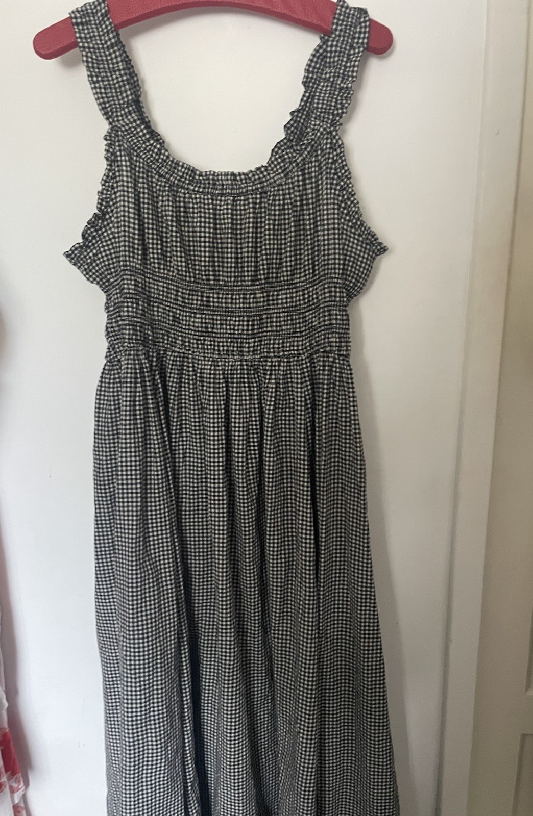 Doen Emmaretta Organic Cotton Voile Gingham Dress, XXL