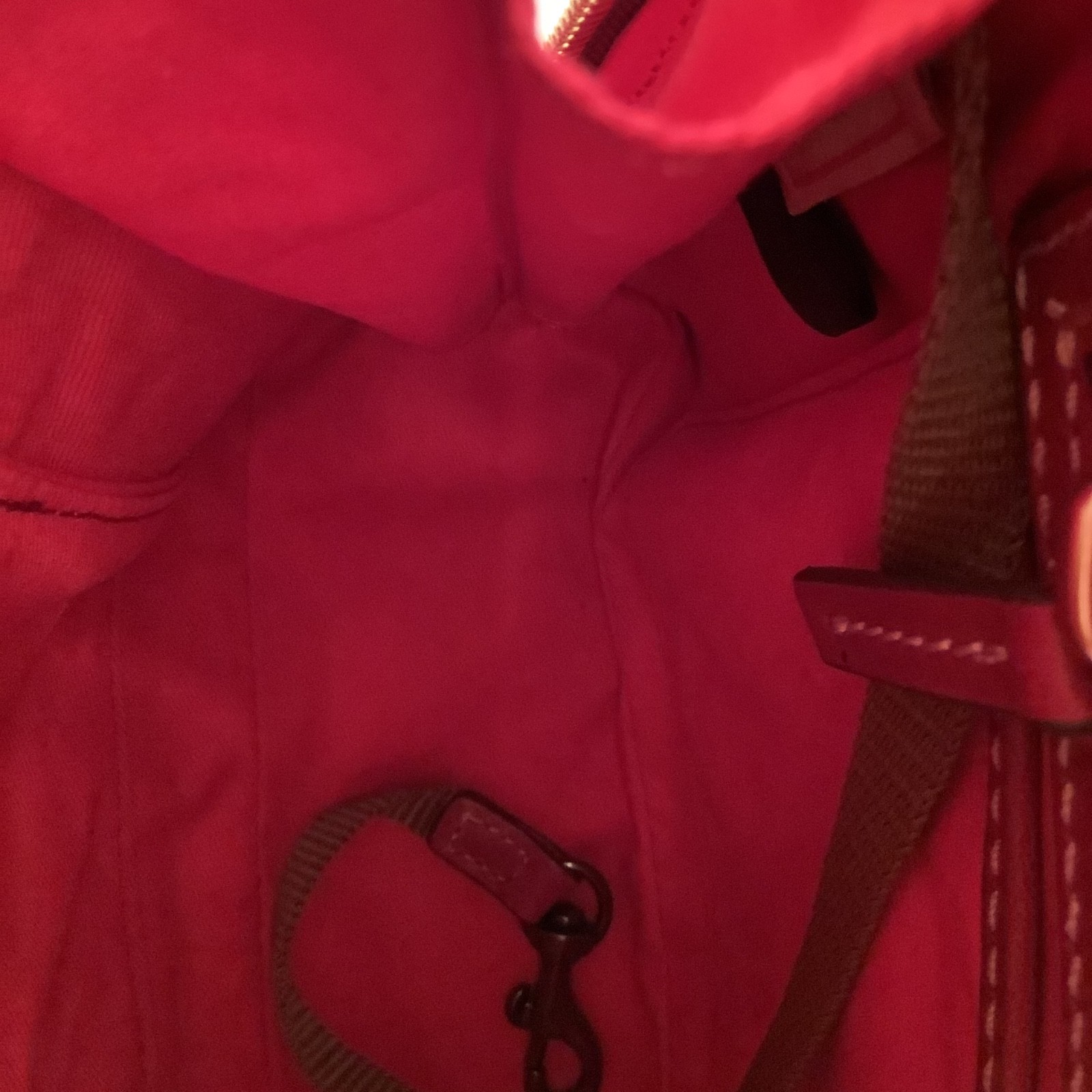 Dooney & Bourke Florentine Red Small Zip Pod Backpack New