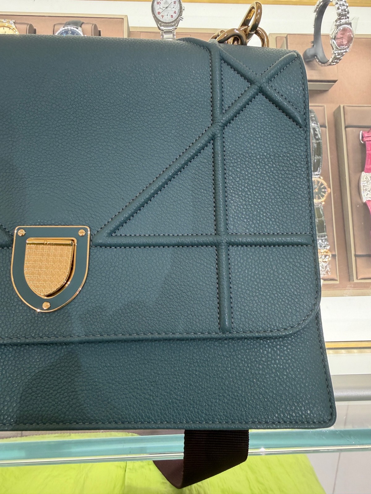 Dior Pre-Owned Authentic Luxury Handbag Sky Blue 28×22×8