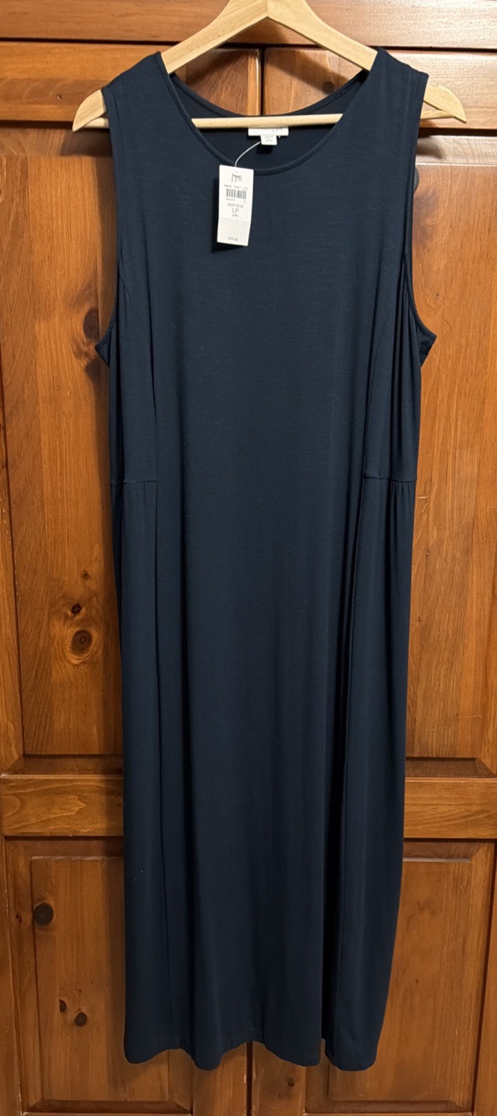 J Jill Deep Blue Rayon/spandex Dress Large Petite
