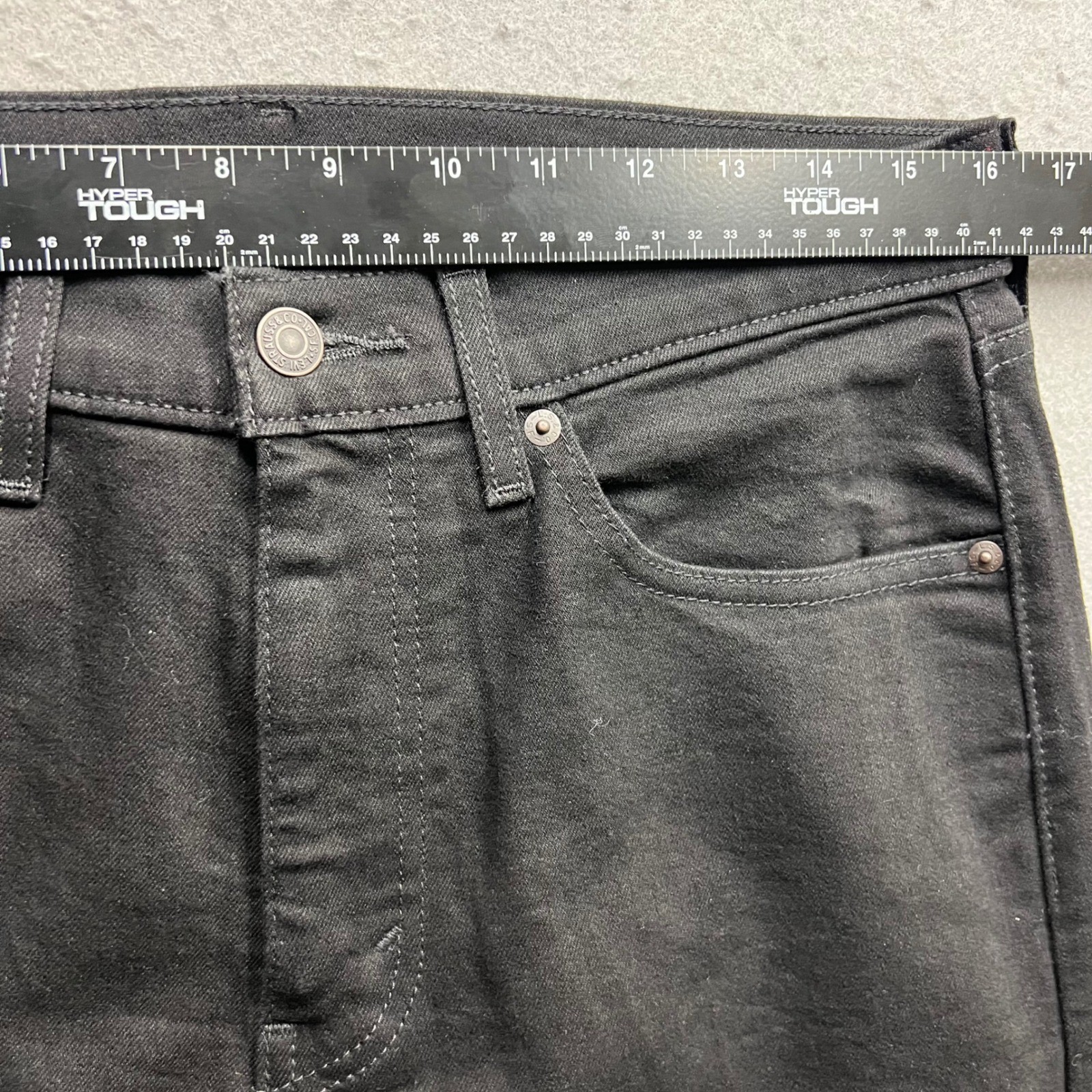 Levis 506 Straight Leg Jeans Mens W32 L32 Black Dark Gray Stretch A7700-0005