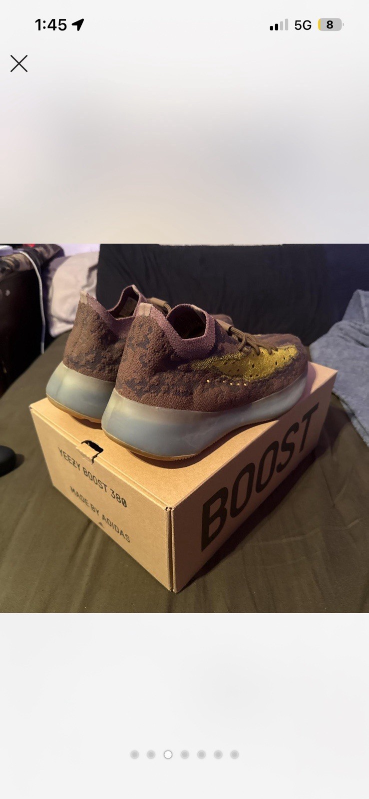 adidas Yeezy Boost 380 Onyx Non-Reflective Primeknit Lace Up Low Top FZ1270