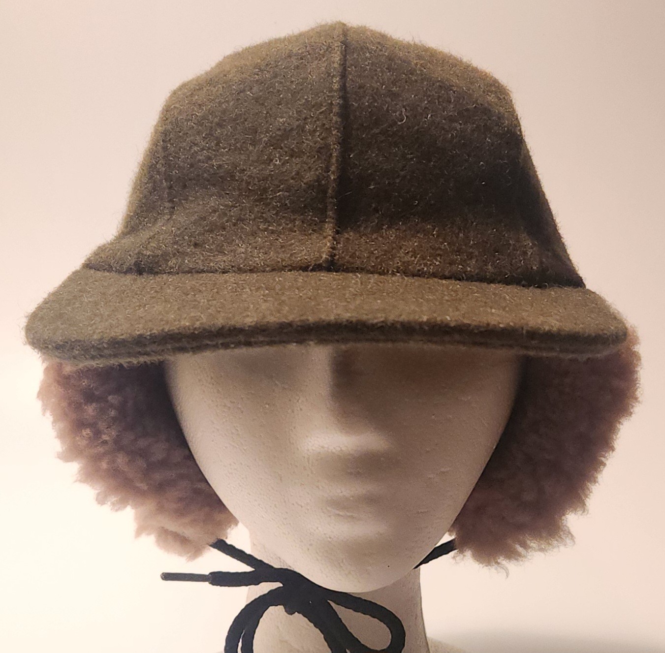 Filson Double Mackinaw Wool Cap Forest Green Shearling Ear Flaps As Pictured