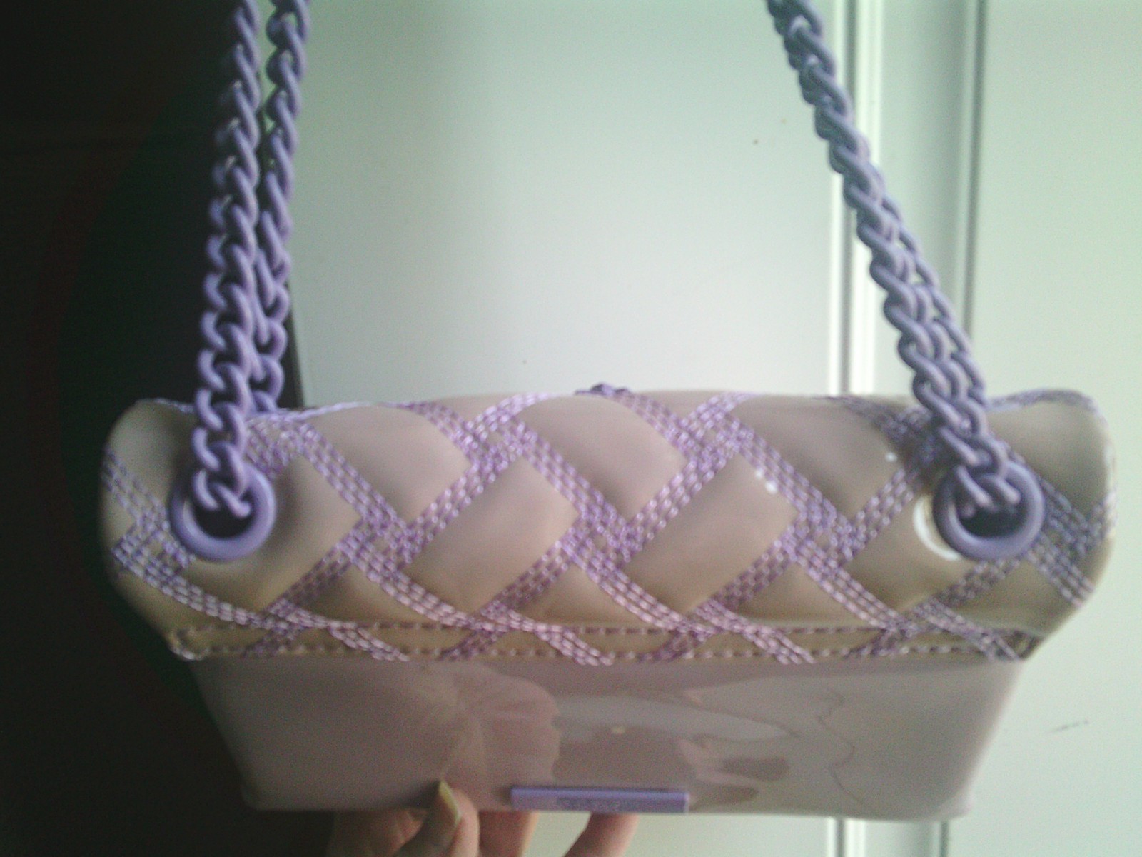 READ DESCRIPTION KURT GEIGER LONDON MINI KENSINGTON DRENCH PATENT LEATHER BAG