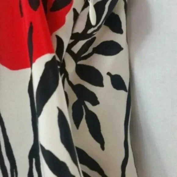 TIBI Multicolor Beaded + Embellished Print Silk Top 4