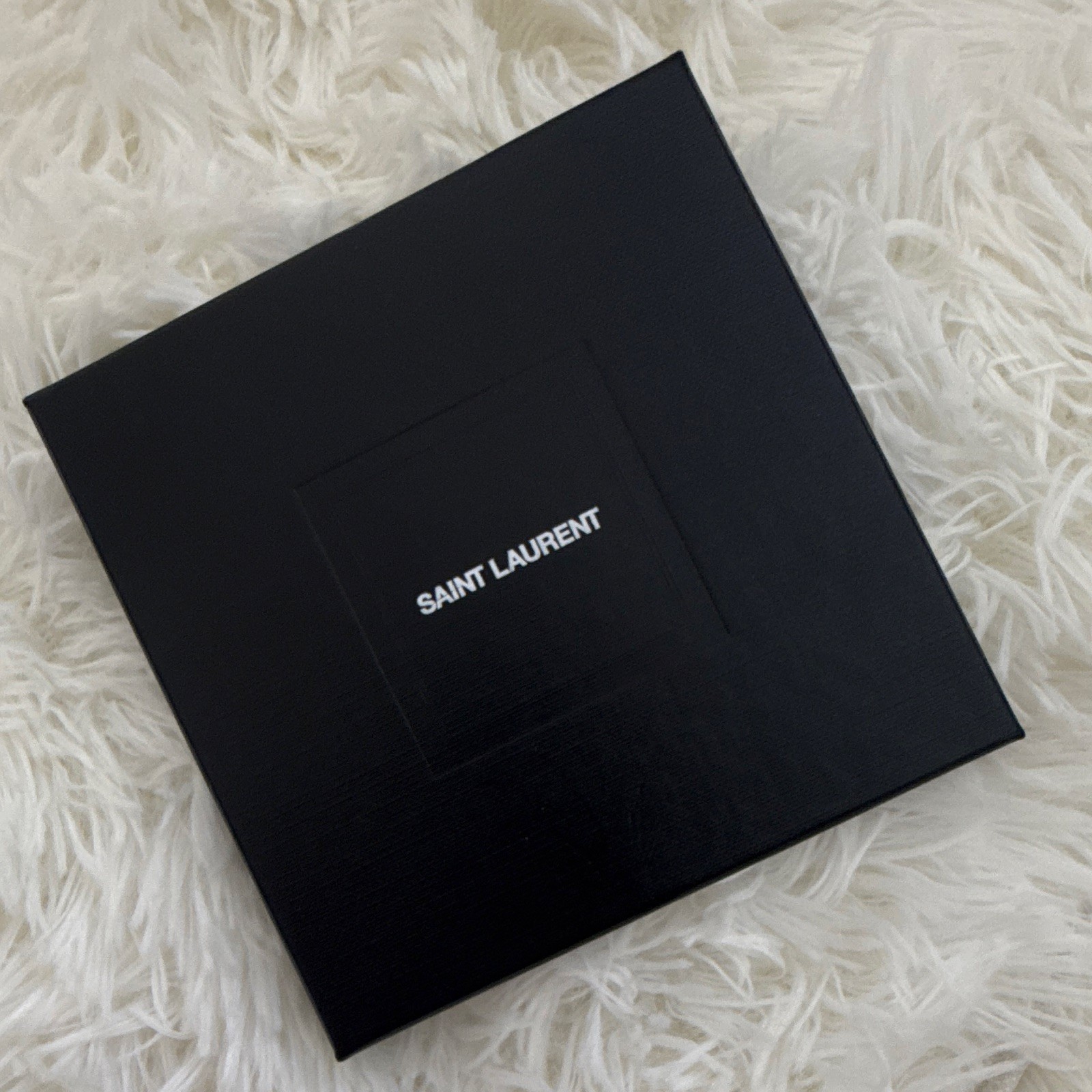Saint Laurent Black YSL Logo Cardholder Card Wallet for Women w/ Box Dust Bag