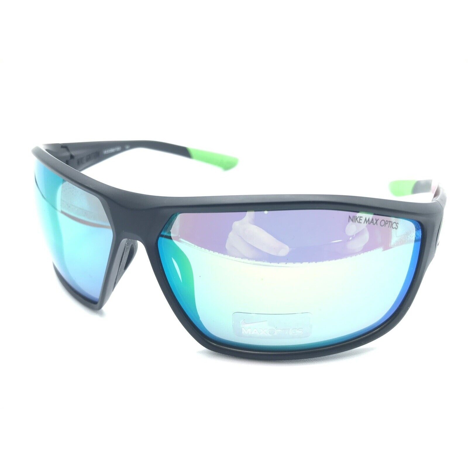 Nike Ignition R EV0867 003 Black Green Wrap Sunglasses Frames Designer Men Women