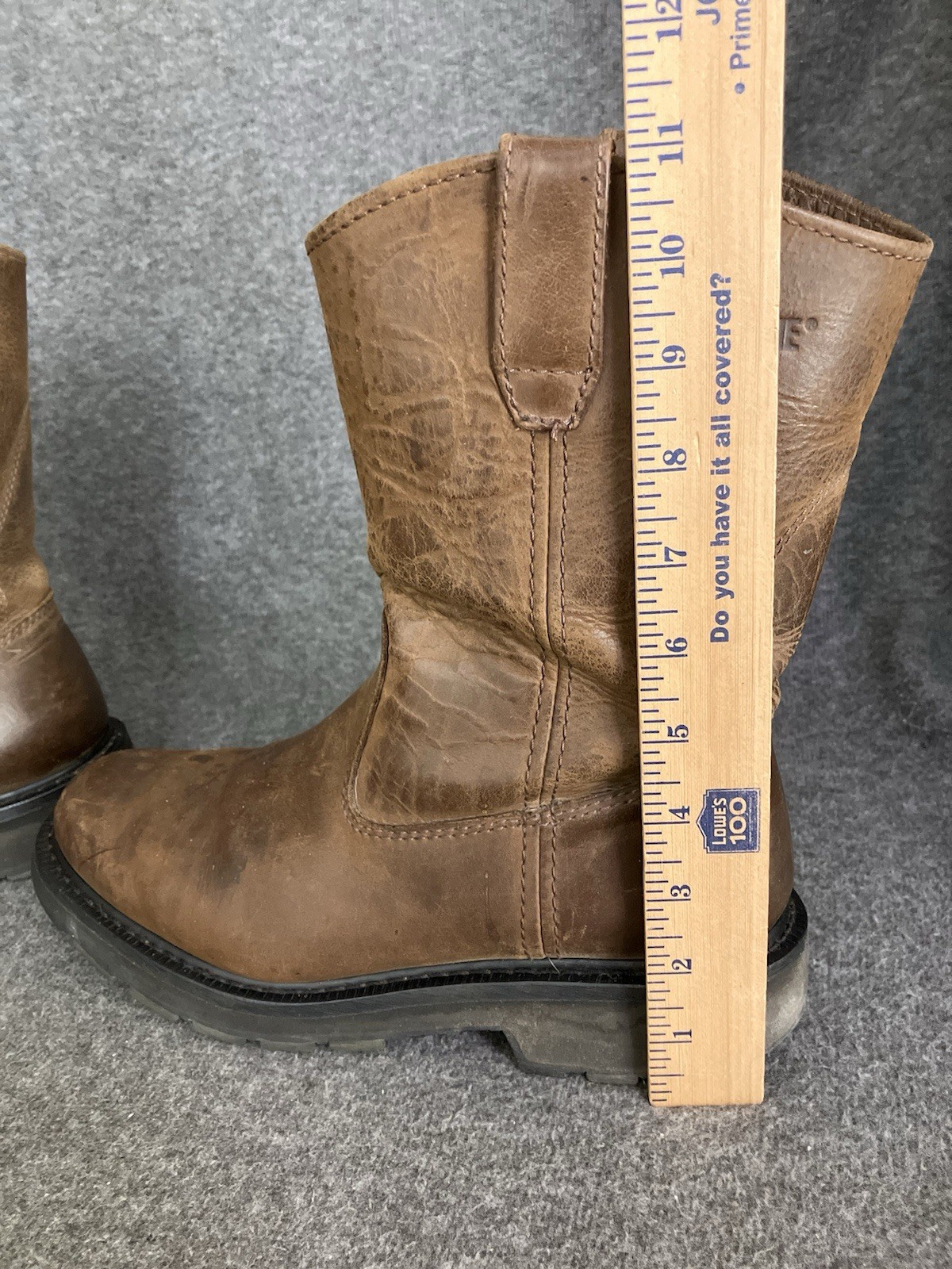 Wolverine Wellington Work Boots Mens 9 EW WIDE 10in Brown Pull On Western W04727