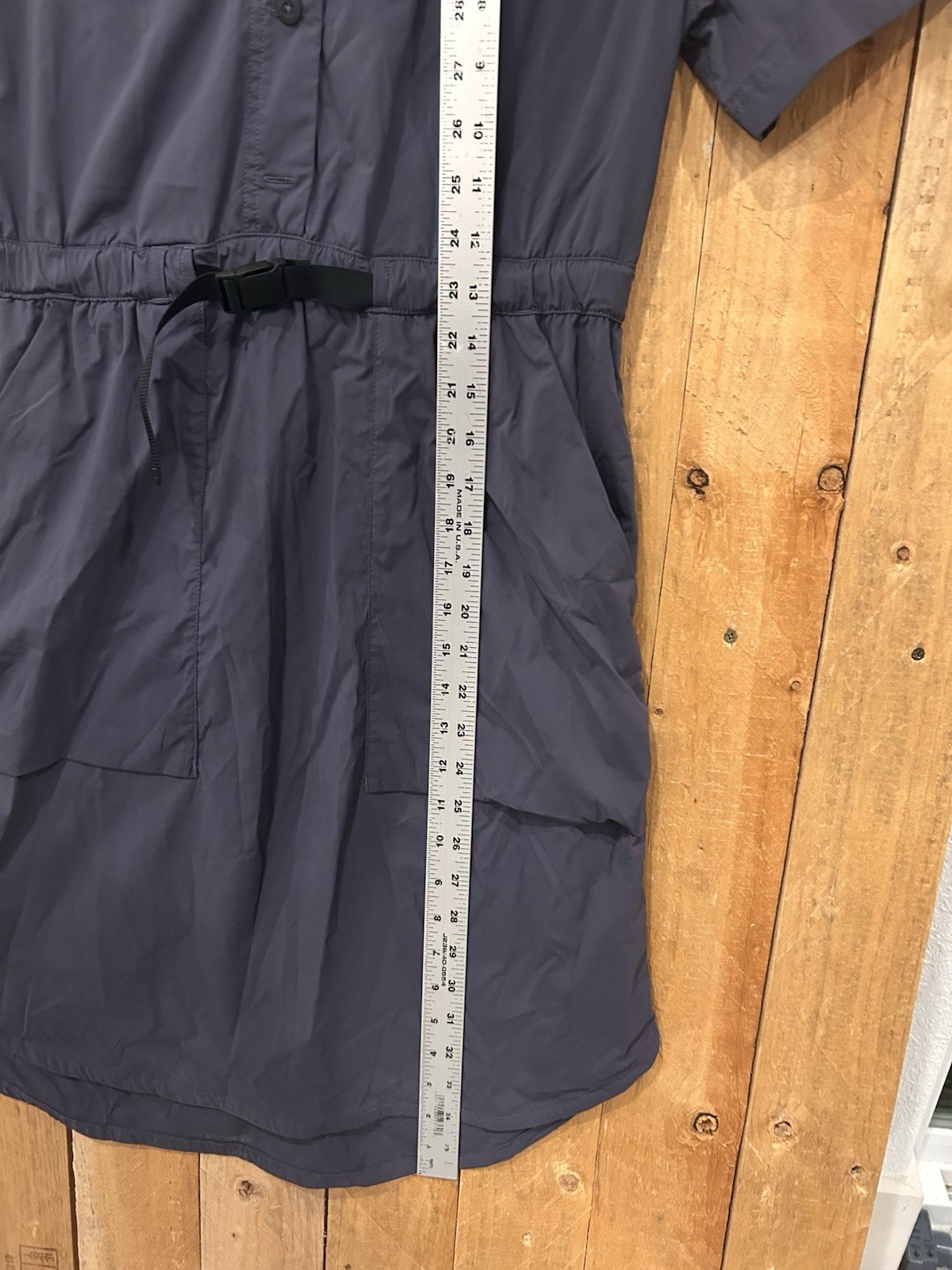 M REI Sahara Dress Womens Navy Blue UPF 50 Sun Protection Outdoor Comfort