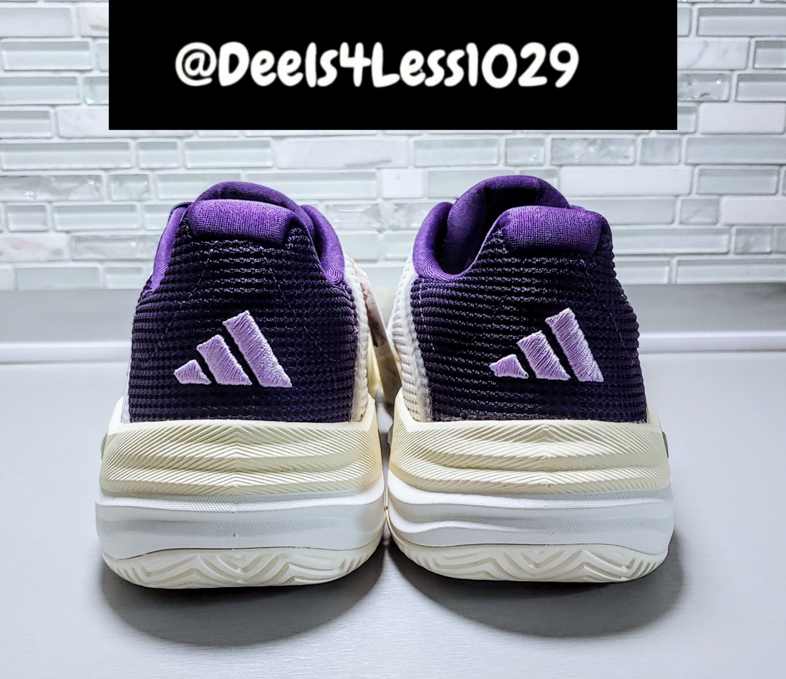 Adidas Barricade 13 Tennis Pickleball Womens Size 9.5 White Purple Plum JR7814