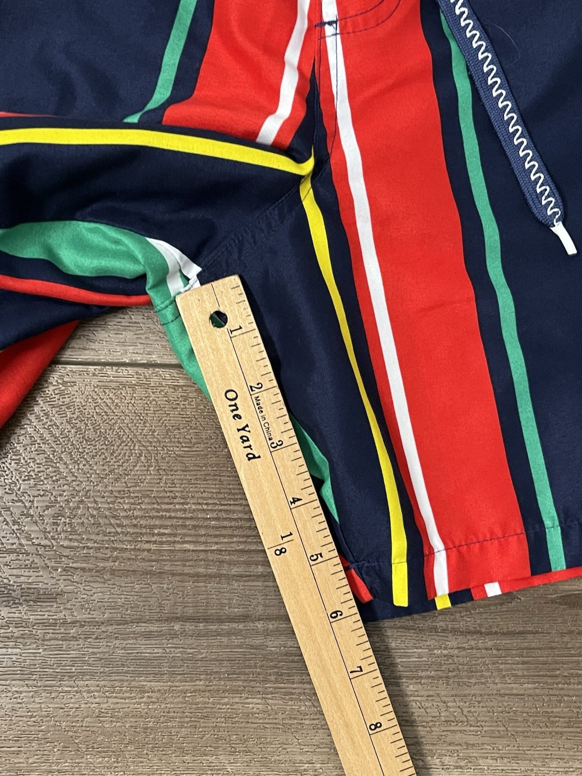 Surf Society Swim Trunks Mens M Lined Striped Multicolor Preppy