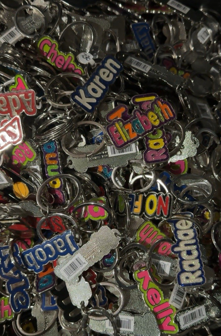 A, B, C, D, E, F, G, H, J – Metal Keychain with Beautiful Colors