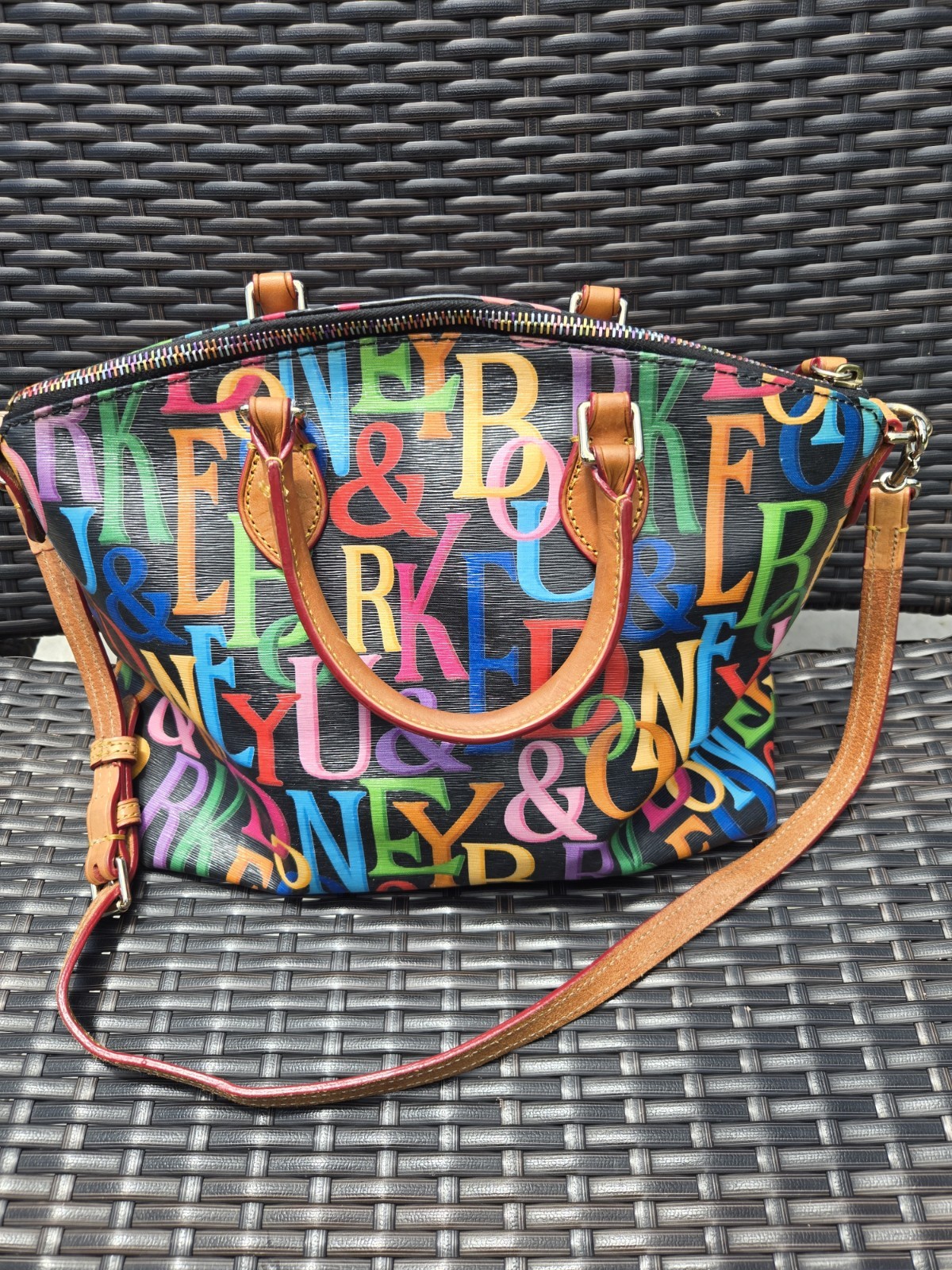 Dooney & Bourke Retro Grafica Satchel With Matching Wallet