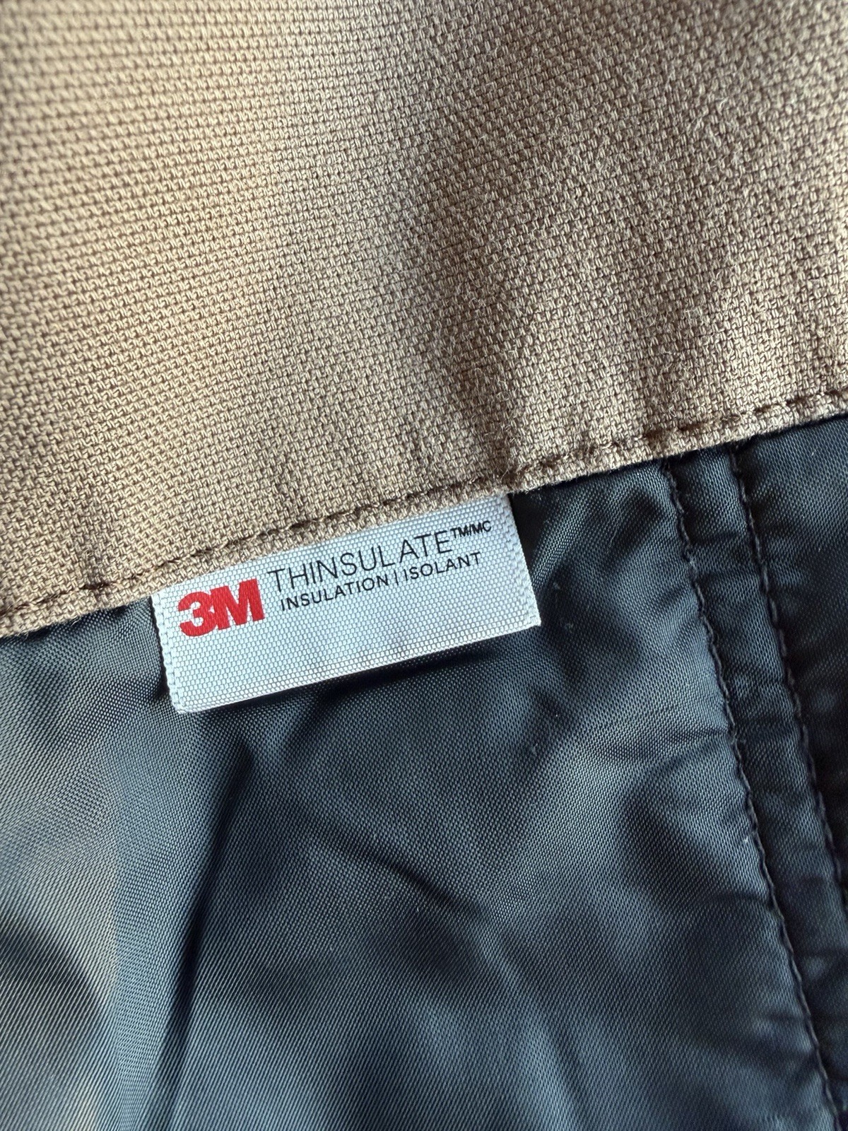 Carhartt Full Swing Hooded Jacket XL Brown 3M Thinsulate Loose Fit Work Coat.
