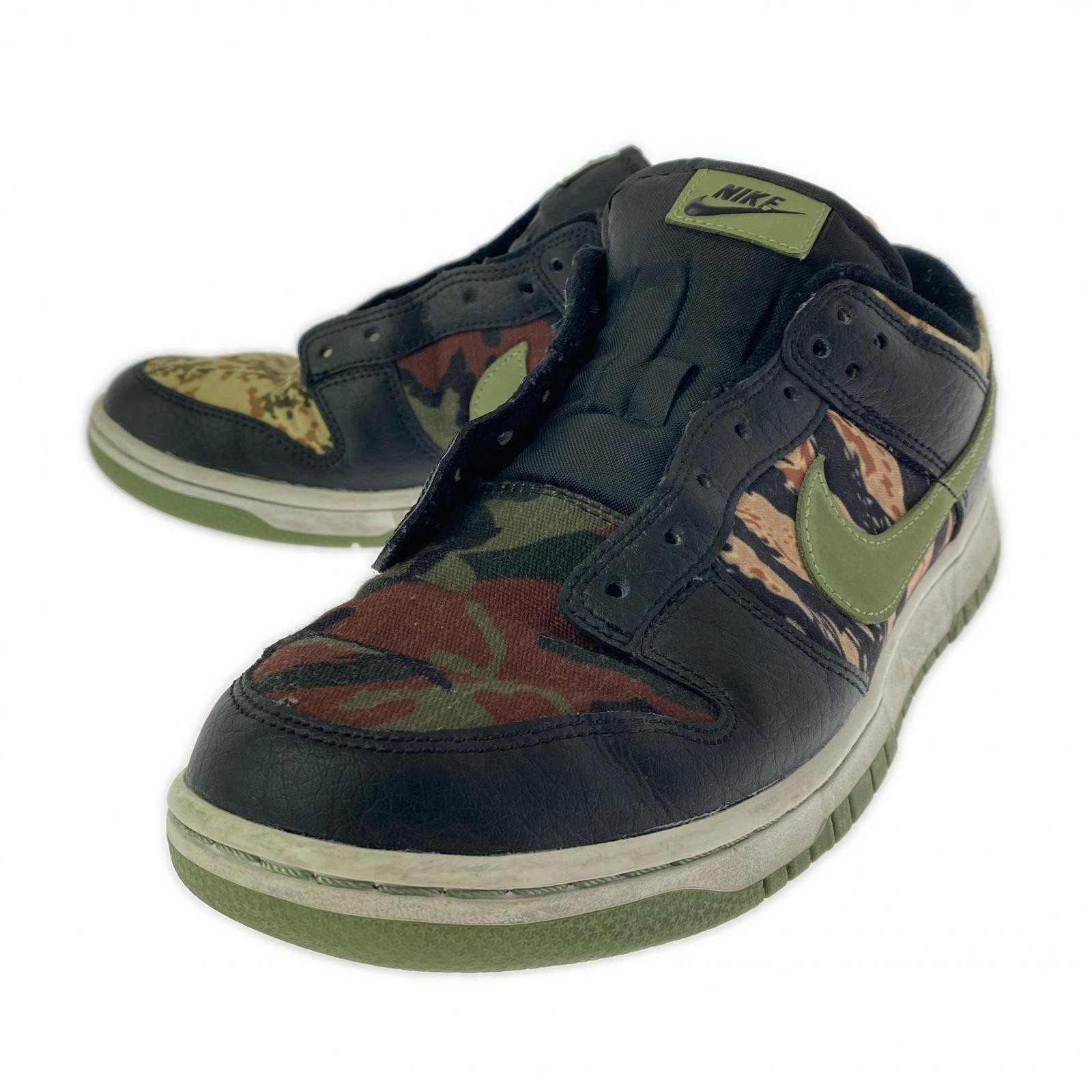 NIKE DH0957-001 DUNK LOW SEsneakers size11″/Black x khaki