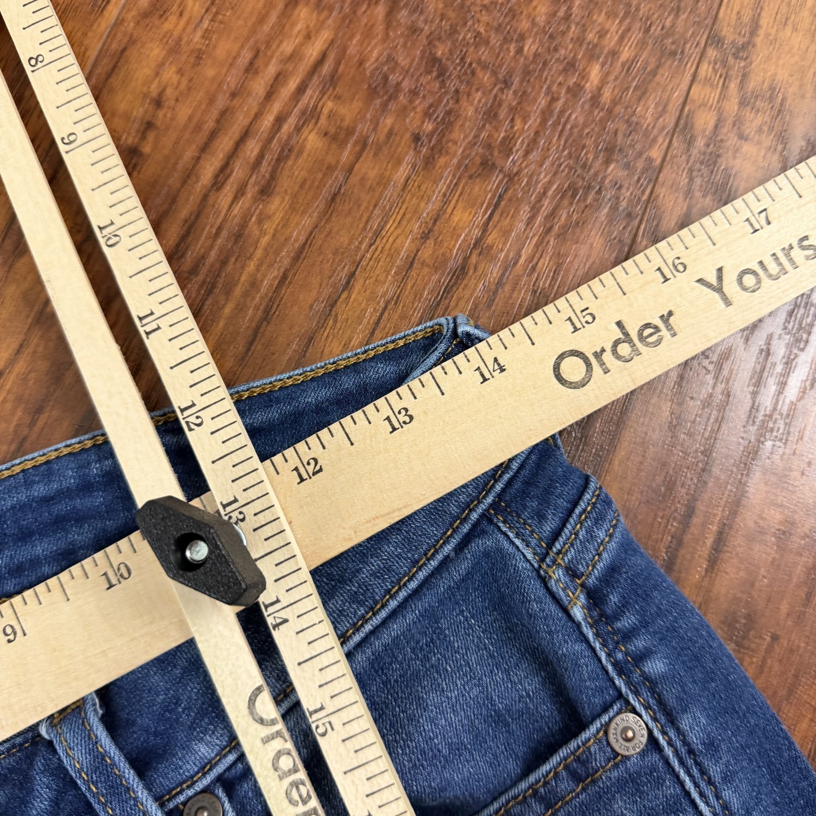 7 For All Mankind Jeans Womens 27 Straight Mid Rise Stretch Denim Kimmie 27×32