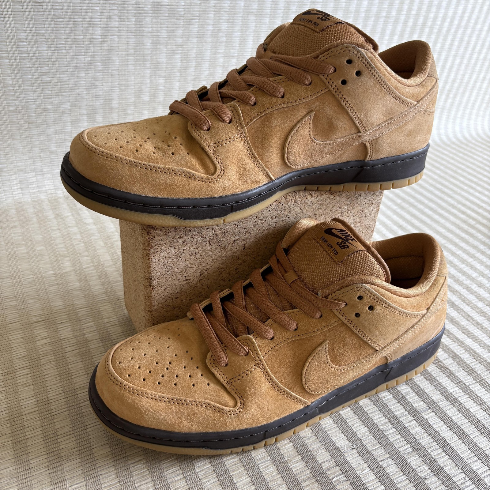 Nike SB Dunk Low Pro Wheat Mocha Shoes Mens 12 Brown Suede Sneakers BQ6817-204