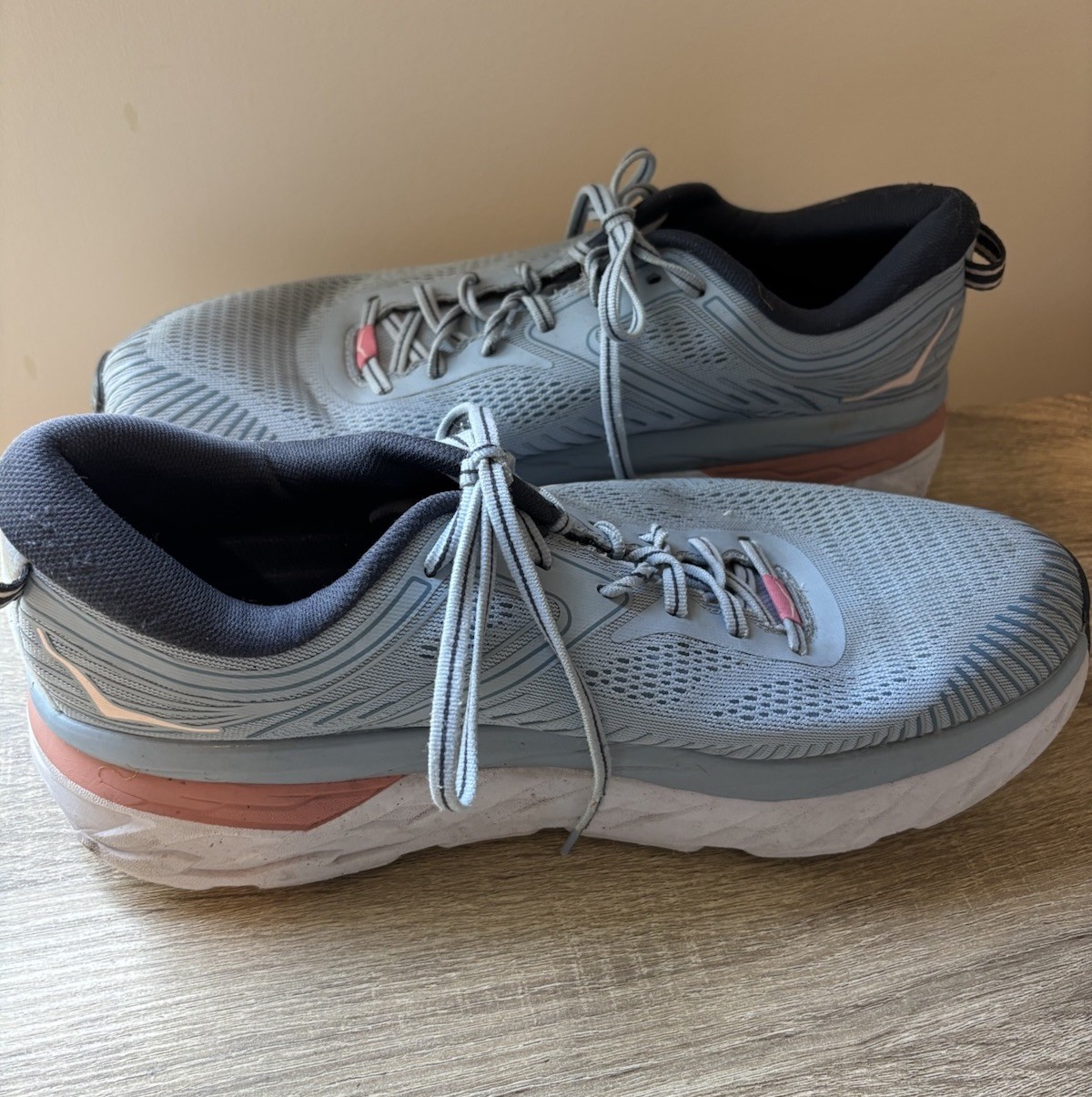 Hoka One One Bondi 7 Women’s Sneakers Shoes Size 12 1110519 BFOB Blue