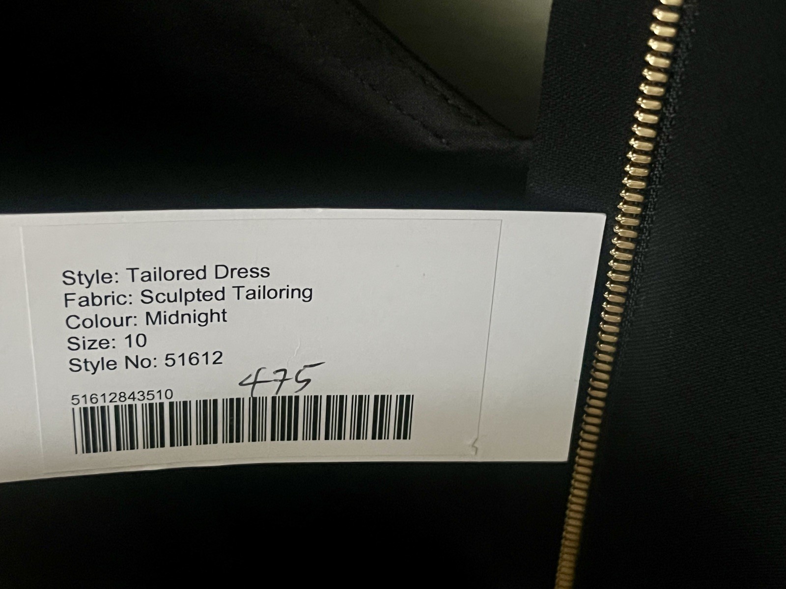 UK 10 Amanda Wakeley Springsteen Sleeveless Midi Dress Midnight Navy BNWT ASO
