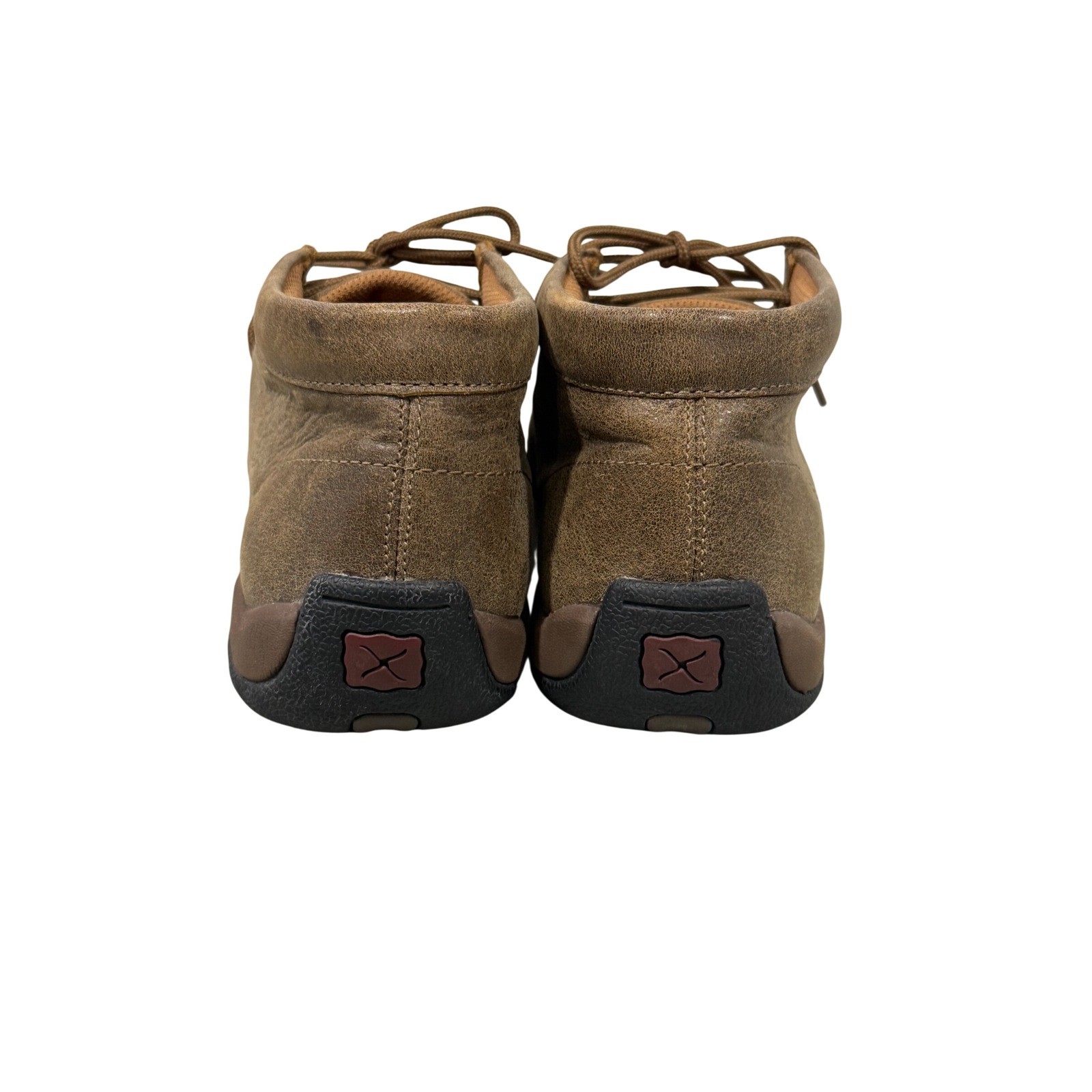 Twisted X Mens Driving Moc Brown Leather Casual Shoes MDM0003 Size 8.5 M