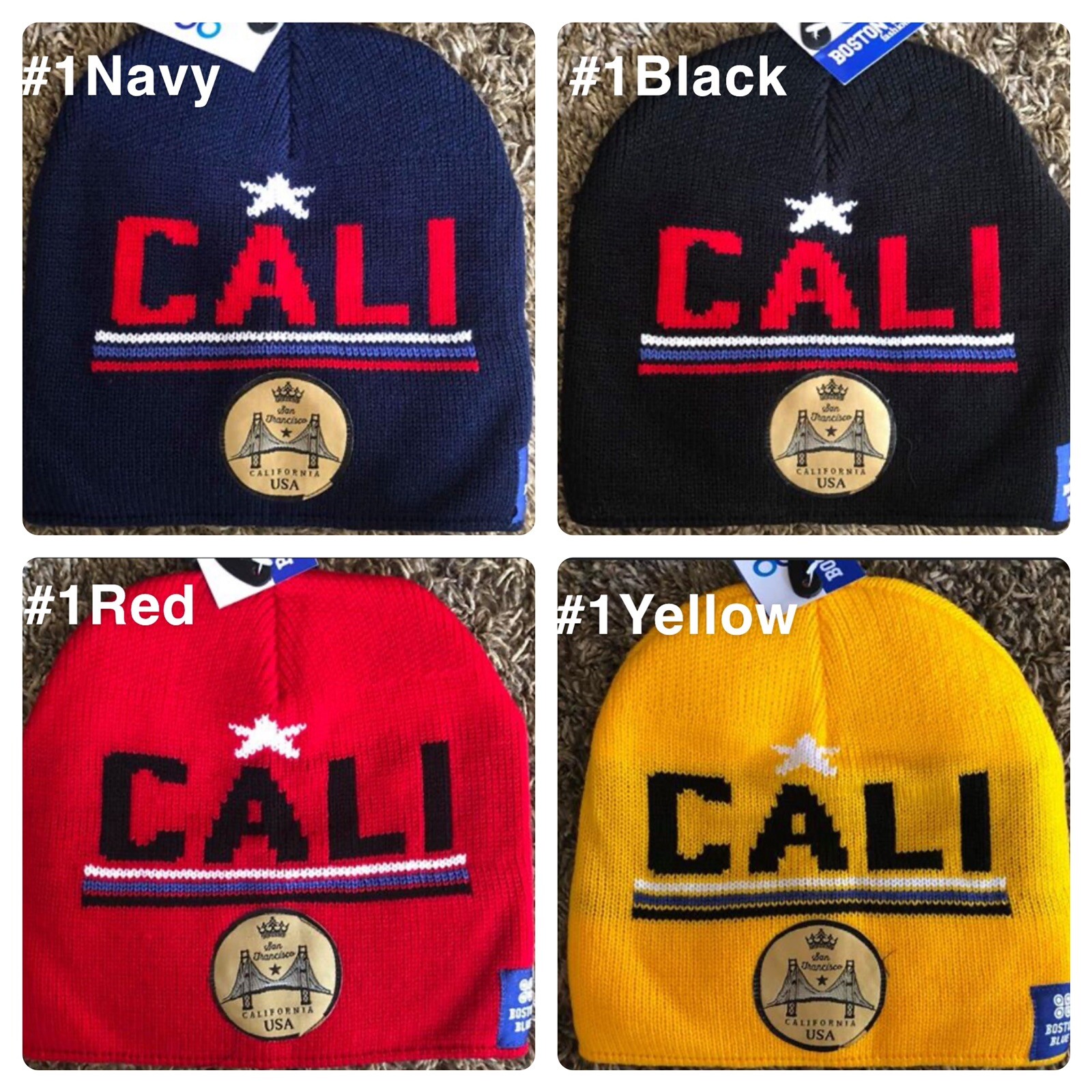 CALI Beanie – Multi Pattern & Multi Color Options – Brand New