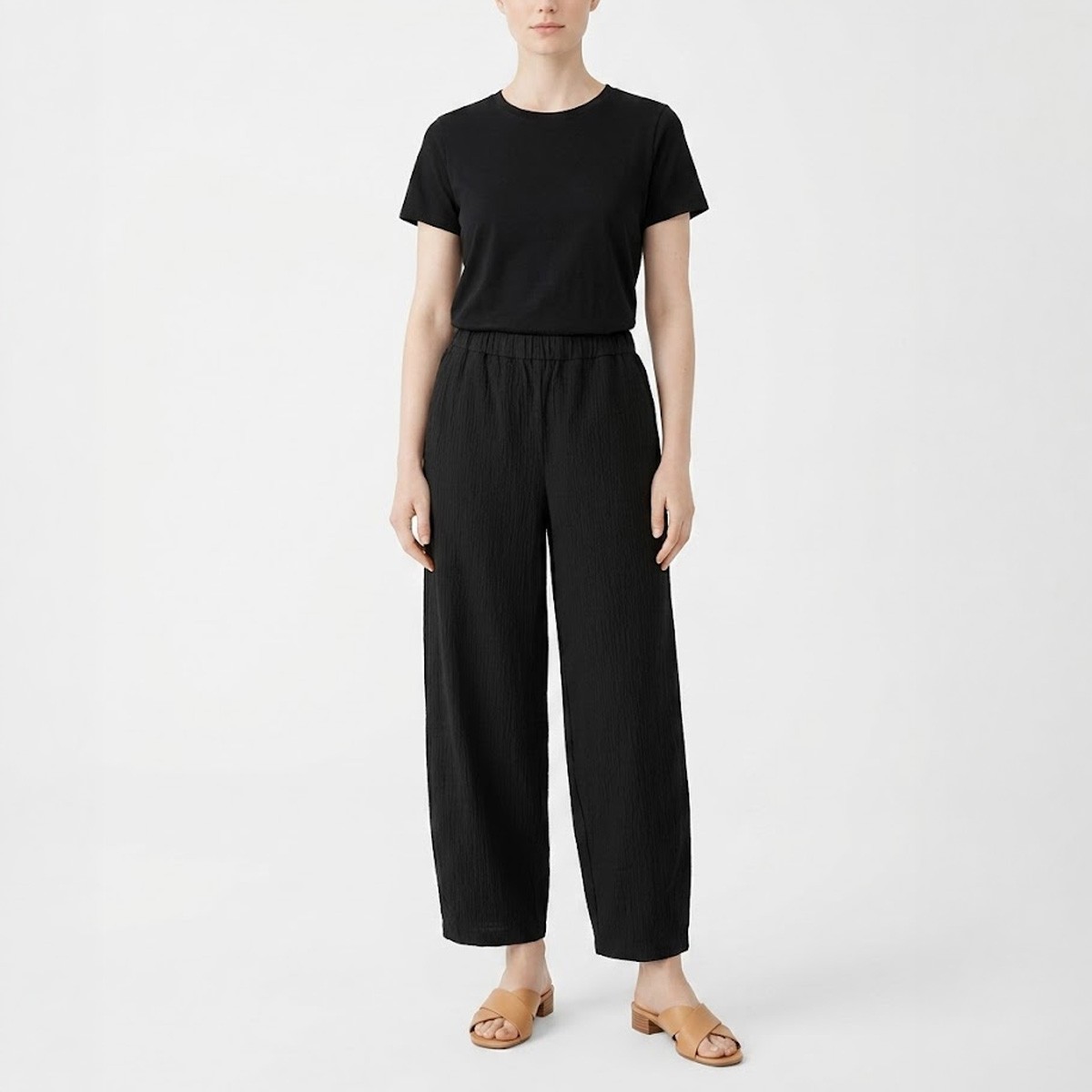 Eileen Fisher NWT Organic Cotton Pucker Lantern Pant, 2XS-3X
