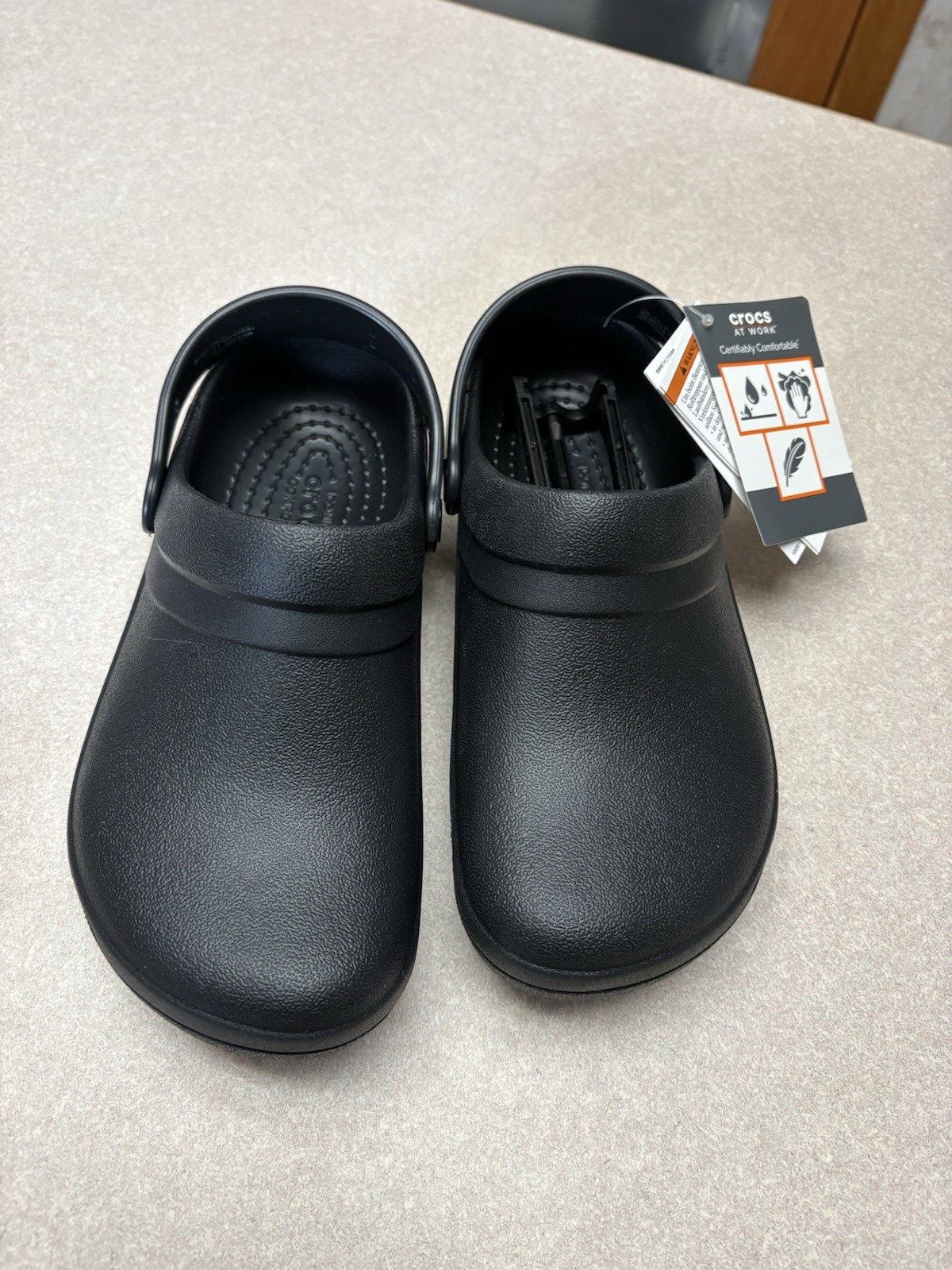 Crocs at Work Specialist II Unisex Slip Resistant Clog Work Shoes, Black M-5,W-7