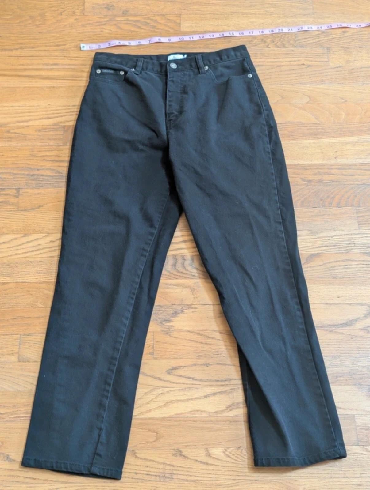 Calvin Klein Jeans Women’s Size 10 Black Straight Leg Stretch Denim CK
