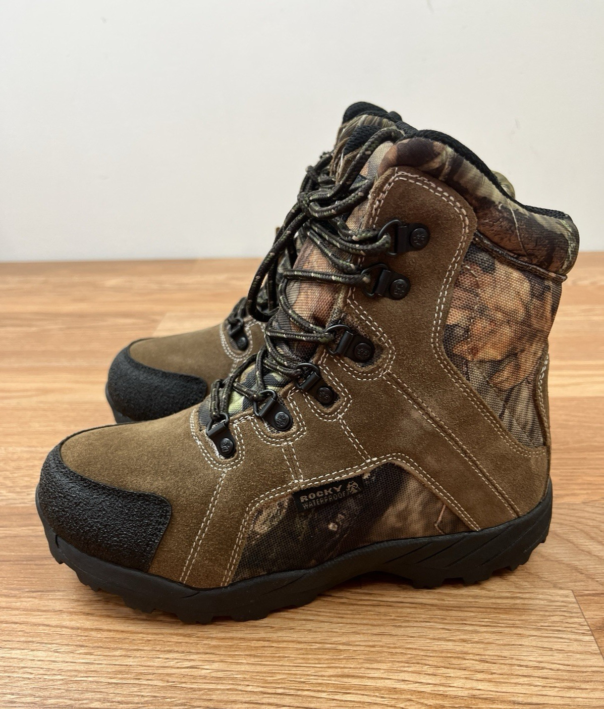 Rocky Kids Hunting Waterproof Camo Boots Size 3 NEW