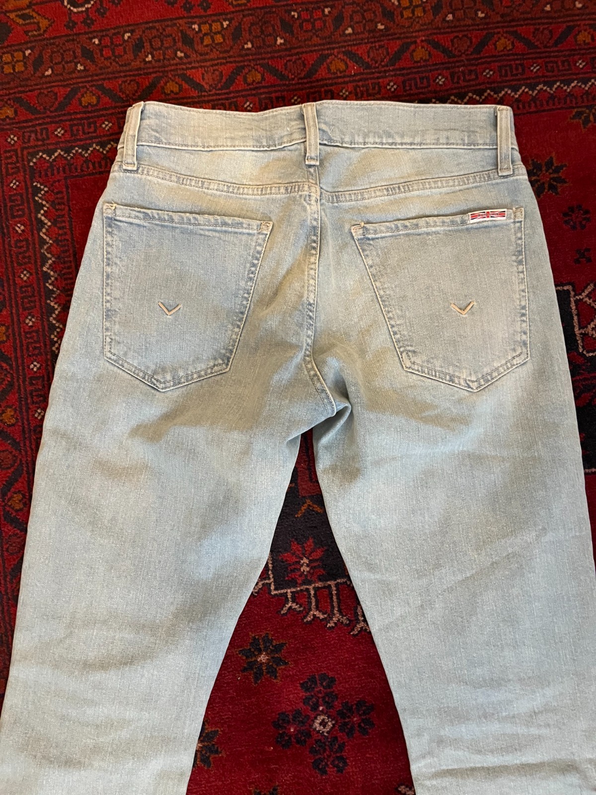 Hudson Mens Blake Slim Straight Denim Light Blue Jeans Size 29 X 32