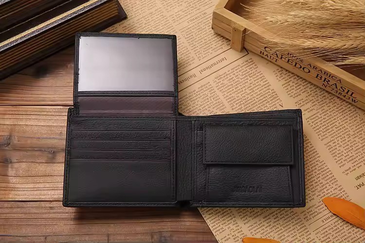 Men’s Leather Bifold Wallet RFID Blocking Slim Pocket Credit Card Holder/Cash