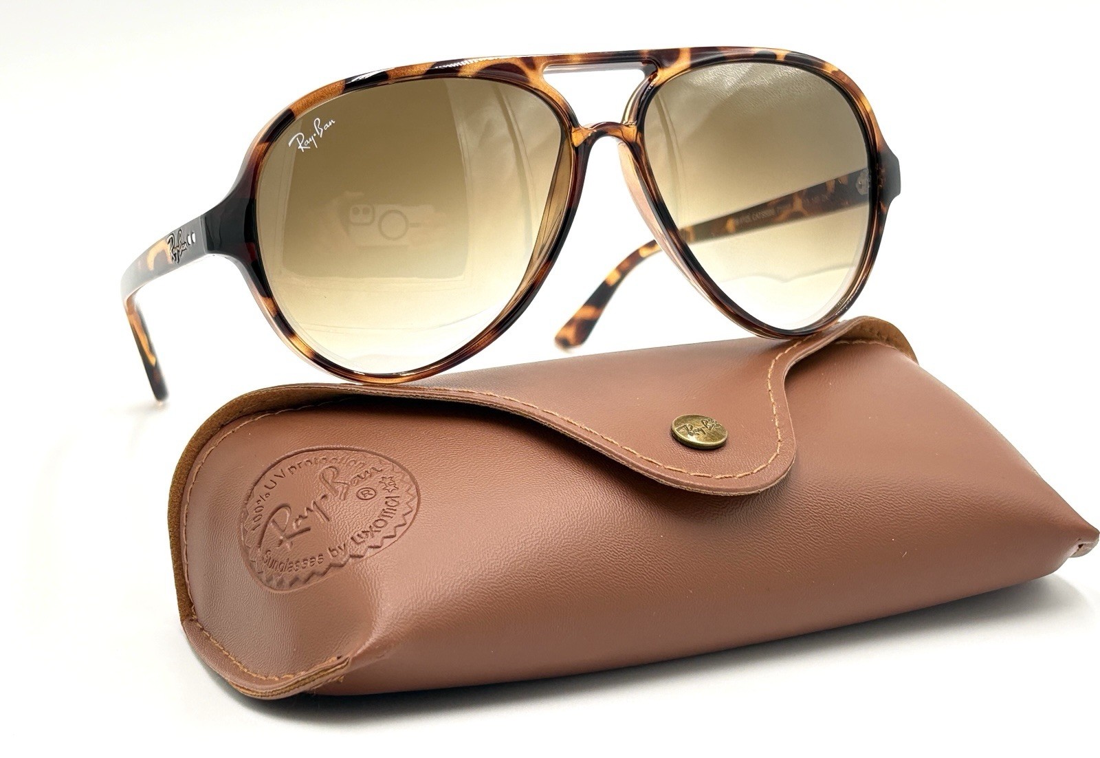Ray-Ban RB4125 710/51 Aviator Sunglasses – Matte Havana