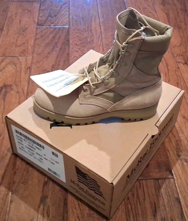 NEW McRae Army Combat Boots Hot Weather, Size 8R NSN 8430-01-514-5083