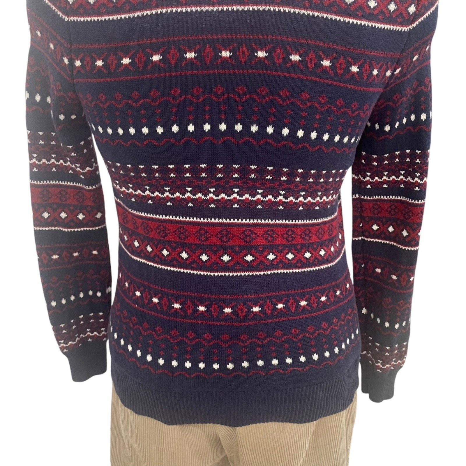 Merona Fair Isle Sweater Holiday Cottagecore Soft Grunge Y2K Preppy Navy M
