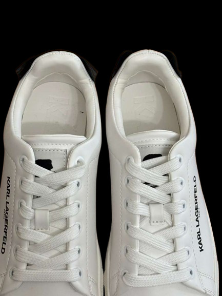 Karl Lagerfeld Paris Chella Logo SIZES 6.0, 7.0, 7.5, 8.0 Bright White Sneaker
