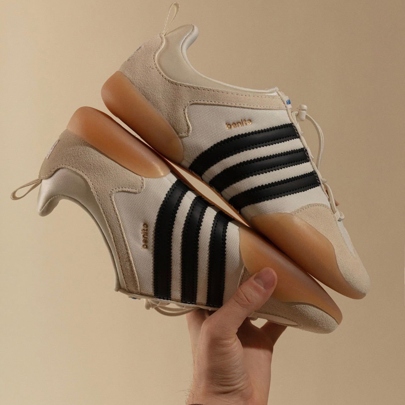 adidas Bad Bunny x Ballerina ‘Off White Black Gum’ JQ9229 Size