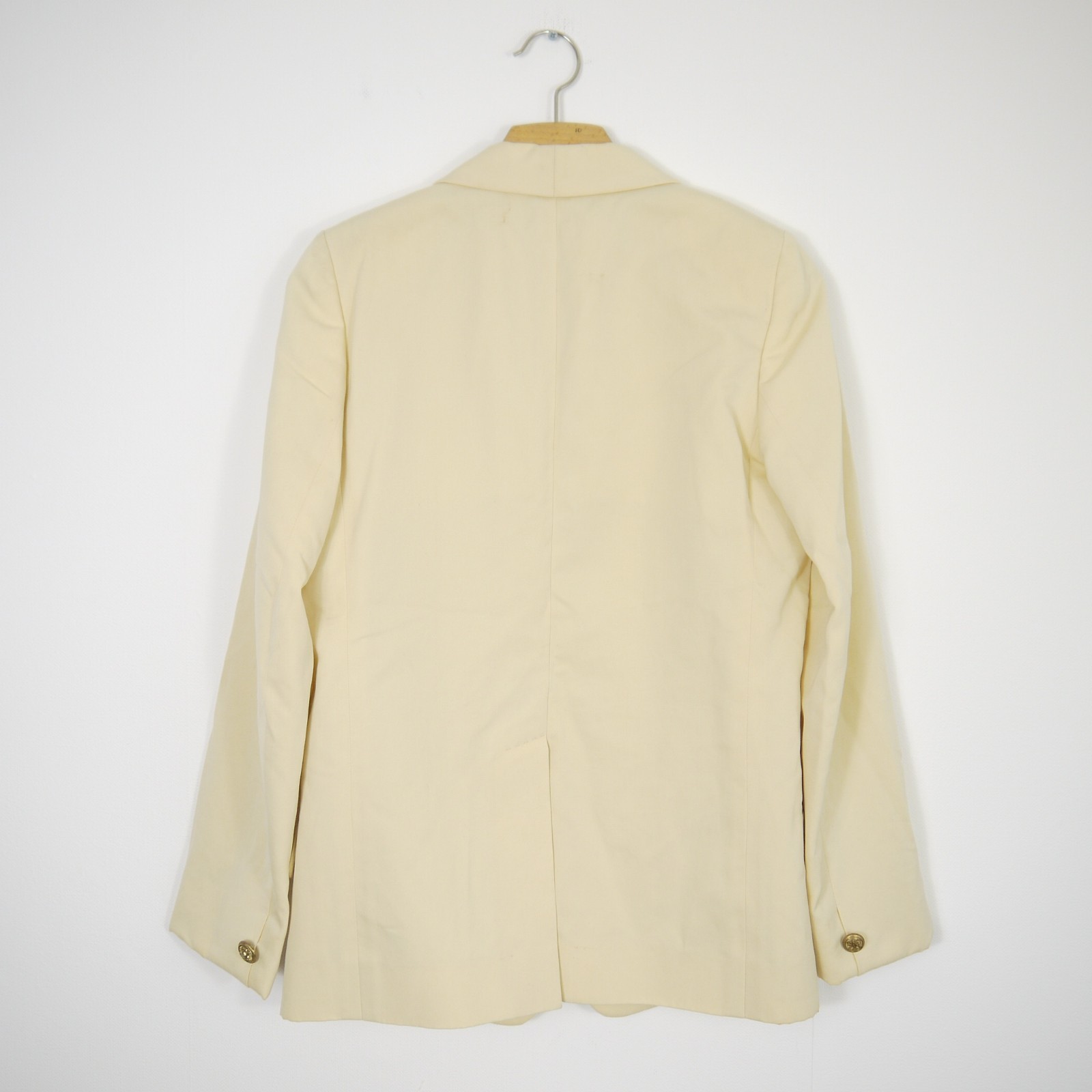 Stella McCartney Blazer Cotton Silk Cream One Button Single Breasted Size 8